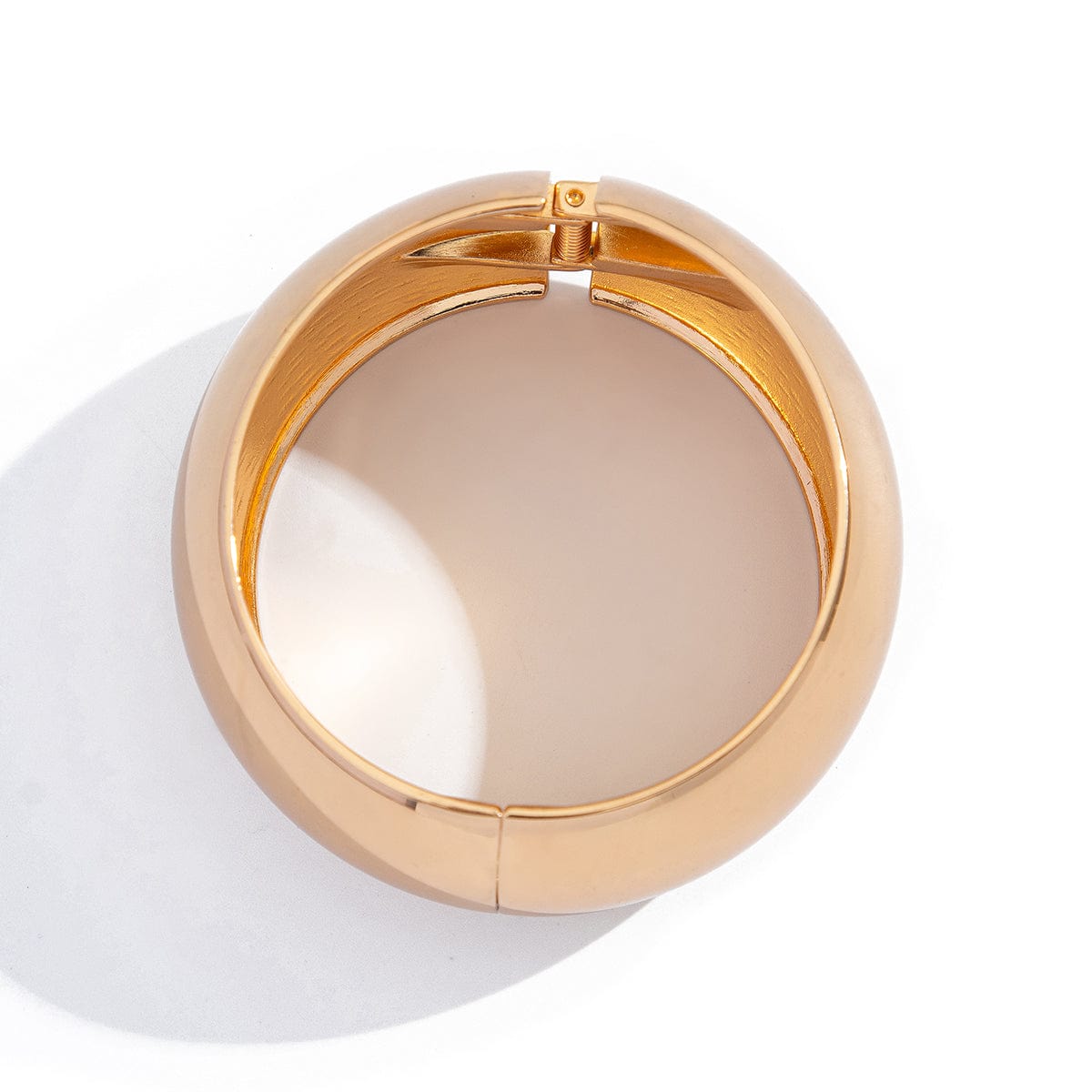 Minimalist Cut Surface Wide Cuff Bangle Bracelet - ArtGalleryZen