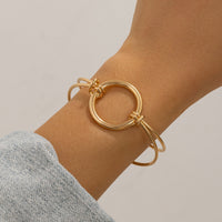 Thumbnail for Minimalist  Duo Knotted Hoop Open Cuff Bangle Bracelet