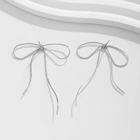 Thumbnail for Minimalist Elegant Gold Silver Tone Bowknot Earrings