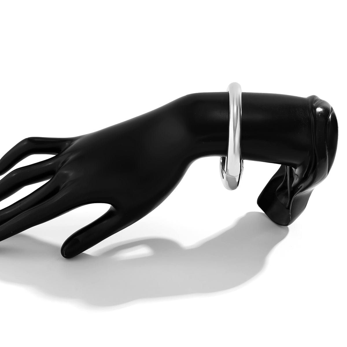 Minimalist Geometric Glossy Bangle Bracelet - ArtGalleryZen