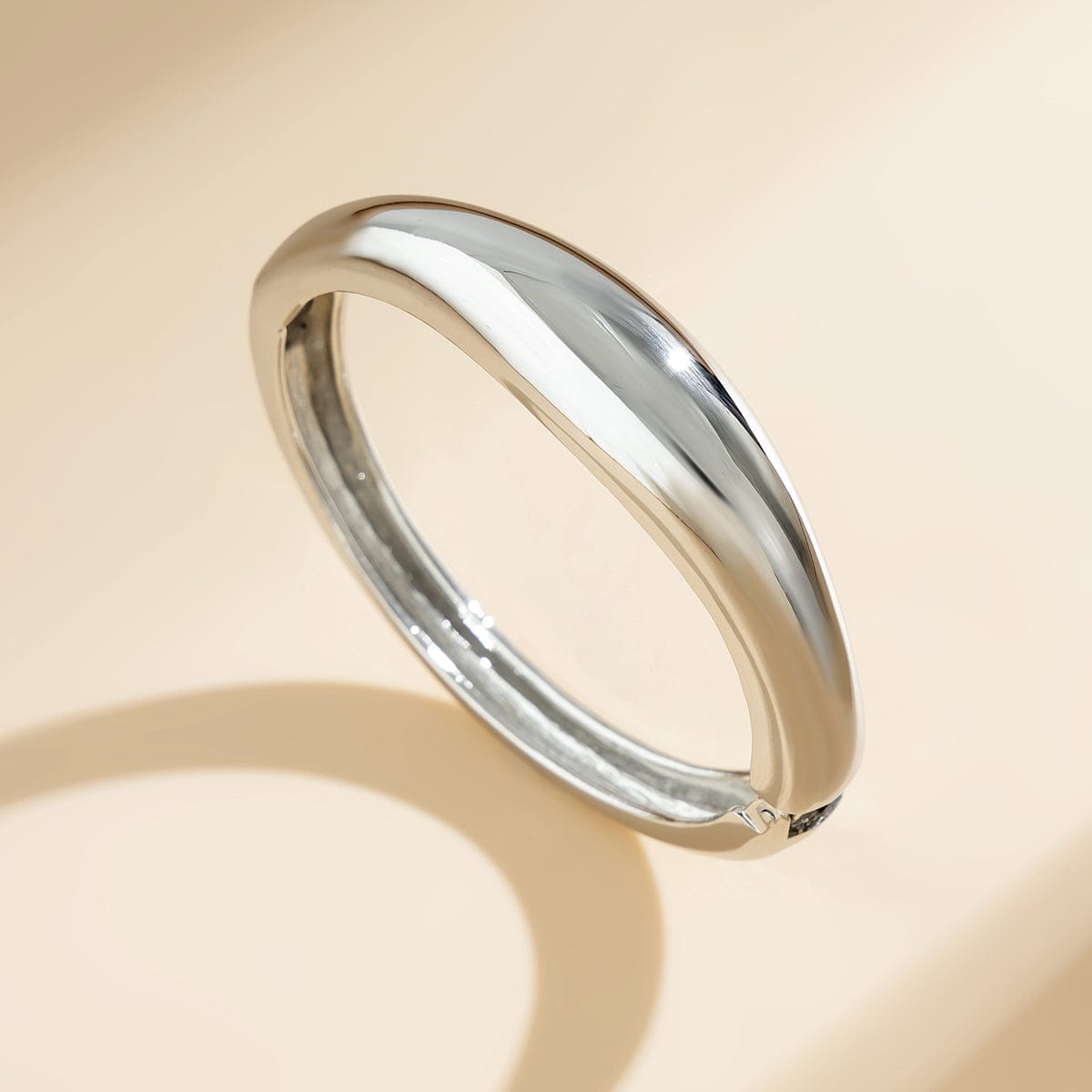 Minimalist Geometric Glossy Bangle Bracelet - ArtGalleryZen