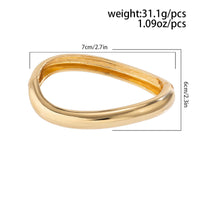 Thumbnail for Geometric Minimalist Glossy Curved Bangle Bracelet