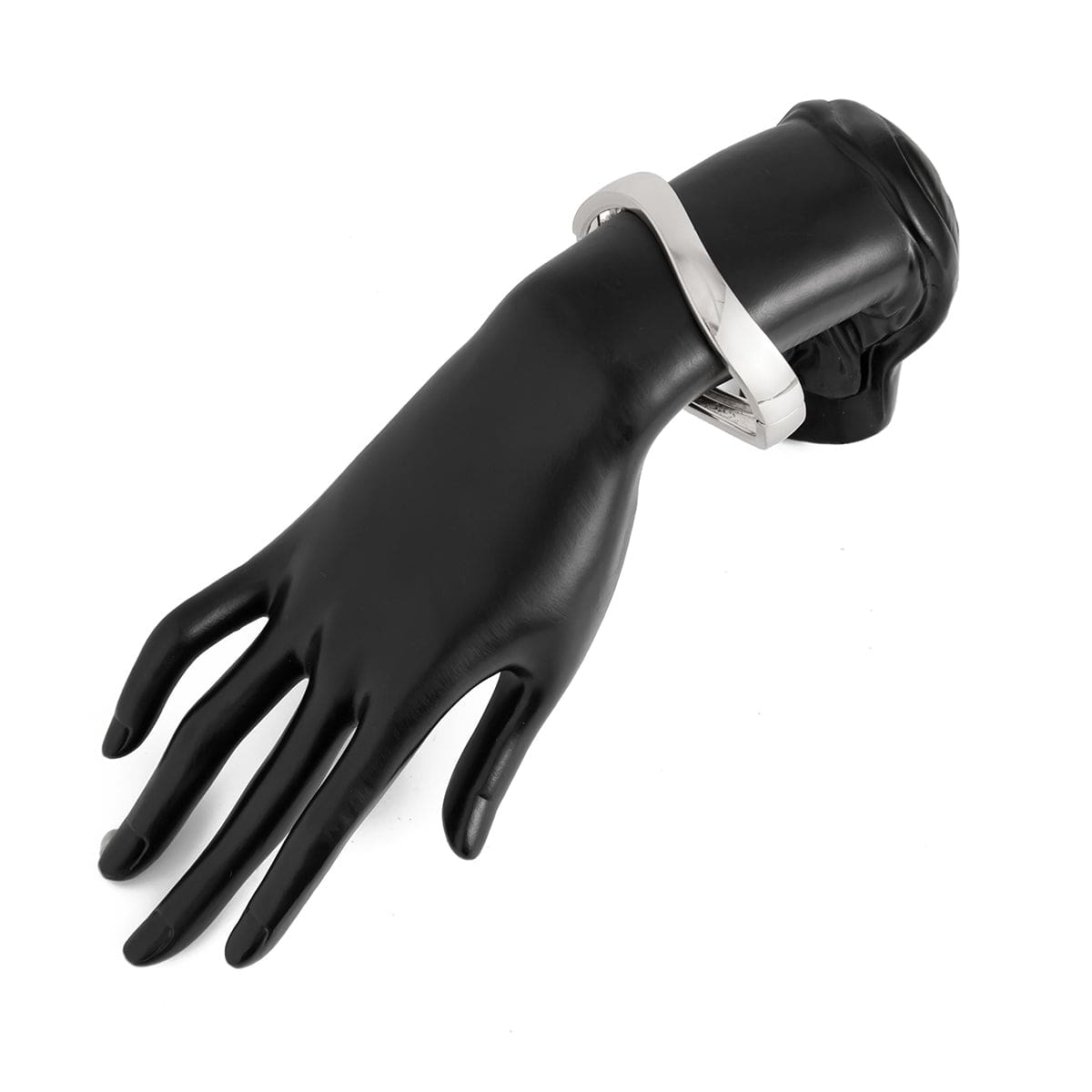 Minimalist Glossy Curved Bangle Bracelet - ArtGalleryZen