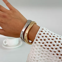 Thumbnail for Minimalist Glossy Curved Bangle Bracelet - ArtGalleryZen