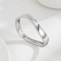 Thumbnail for Minimalist Glossy Curved Bangle Bracelet - ArtGalleryZen