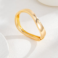 Thumbnail for Minimalist Glossy Curved Bangle Bracelet - ArtGalleryZen