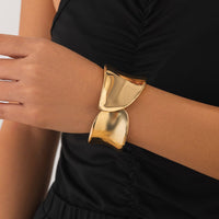 Thumbnail for Minimalist Glossy Curved Wrist Cuff Bangle Bracelet