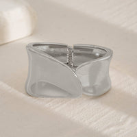 Thumbnail for Minimalist Glossy Curved Wrist Cuff Bangle Bracelet