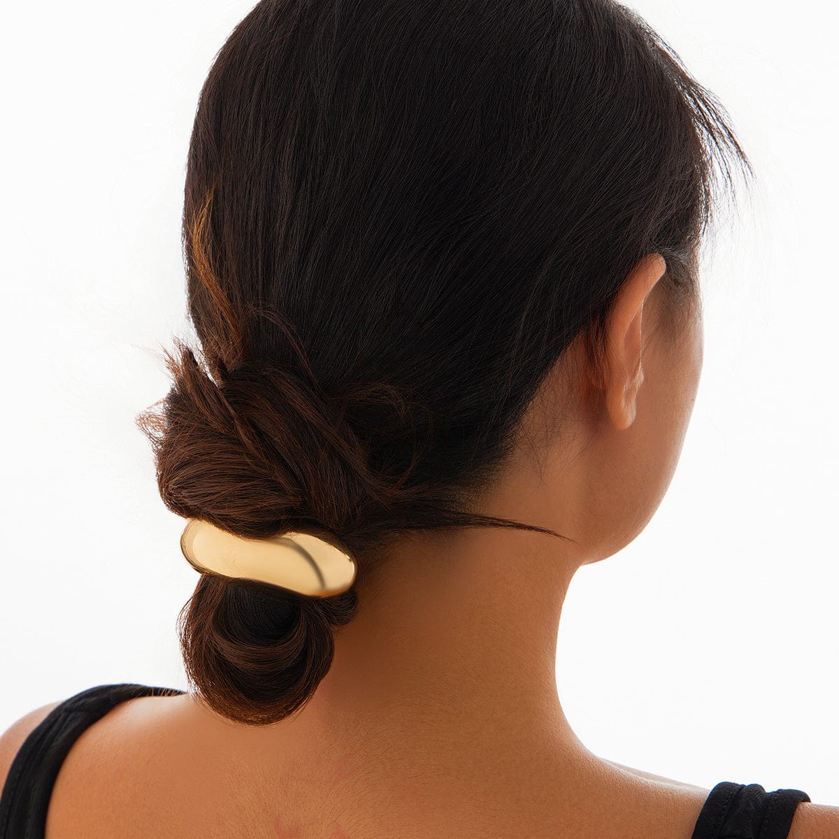 Minimalist Glossy Metal Elastic Hair Tie