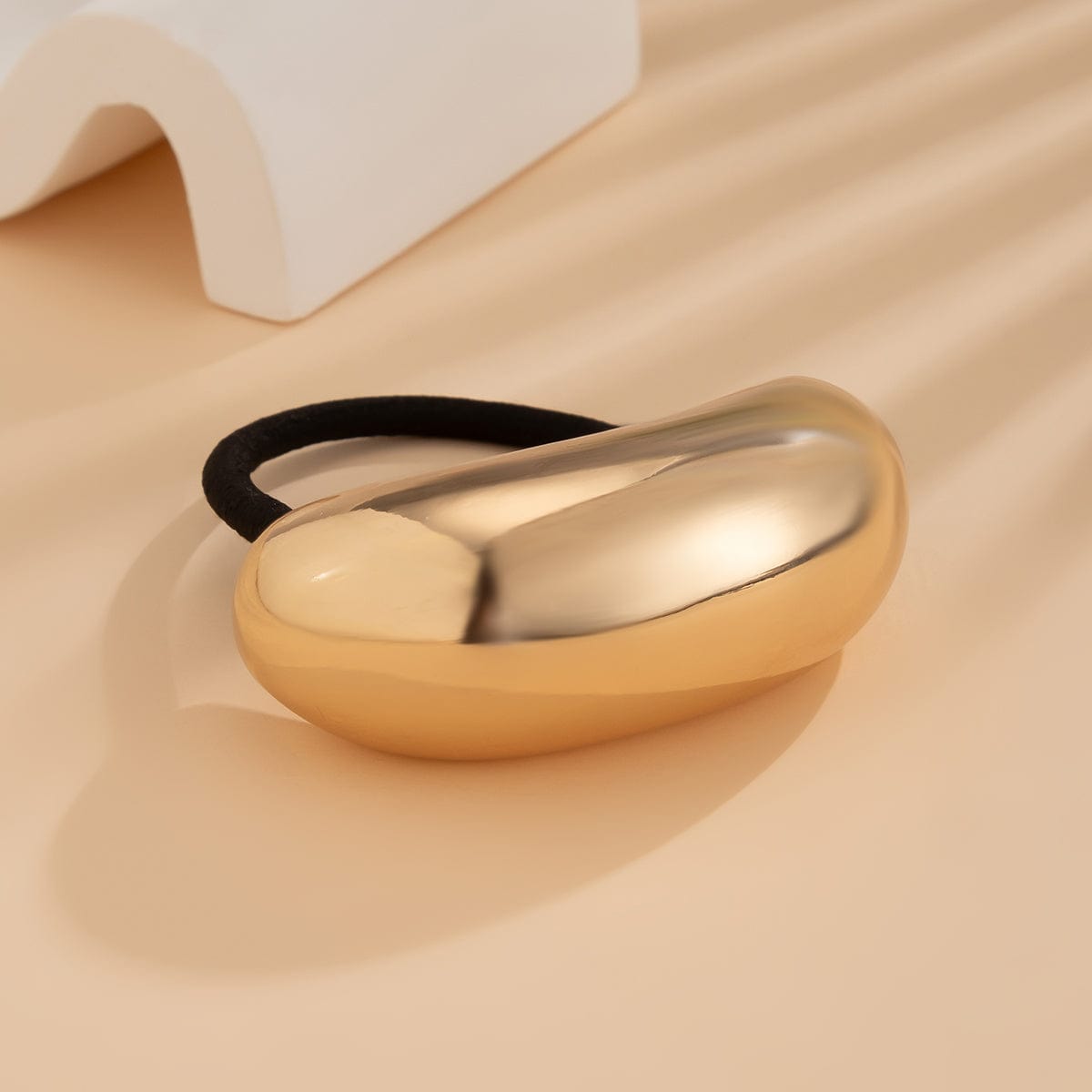 Minimalist Glossy Metal Elastic Hair Tie