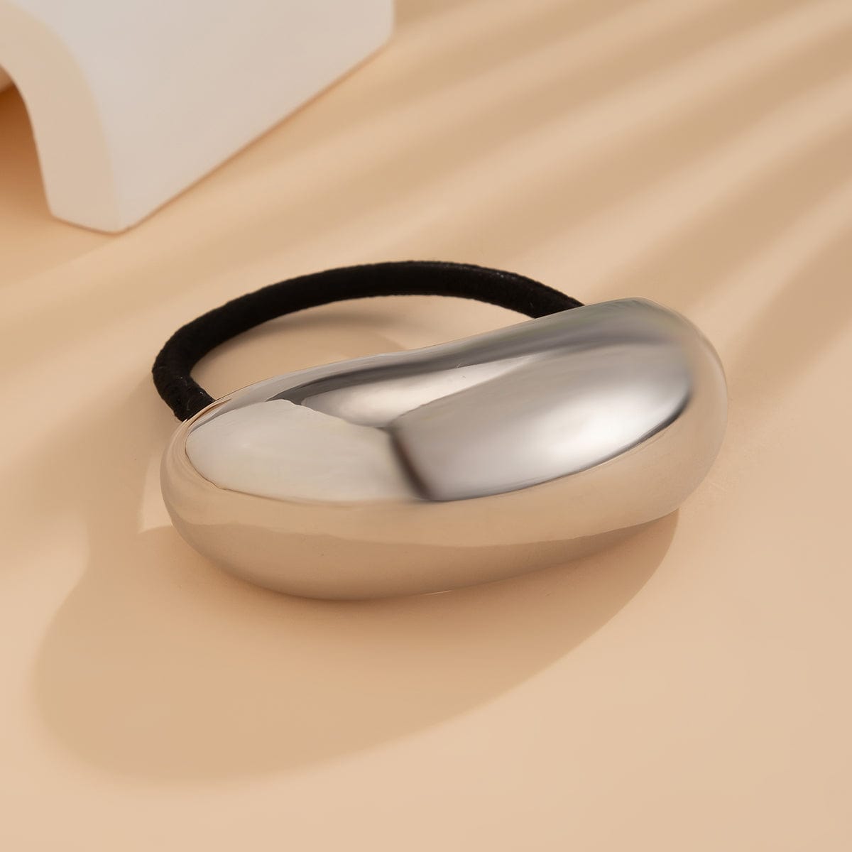 Minimalist Glossy Metal Elastic Hair Tie