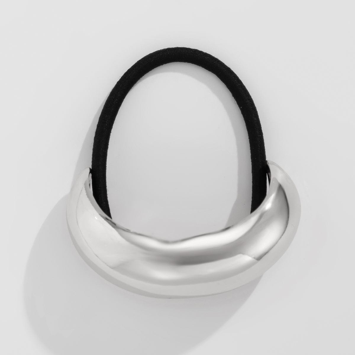 Minimalist Glossy Metal Elastic Hair Tie