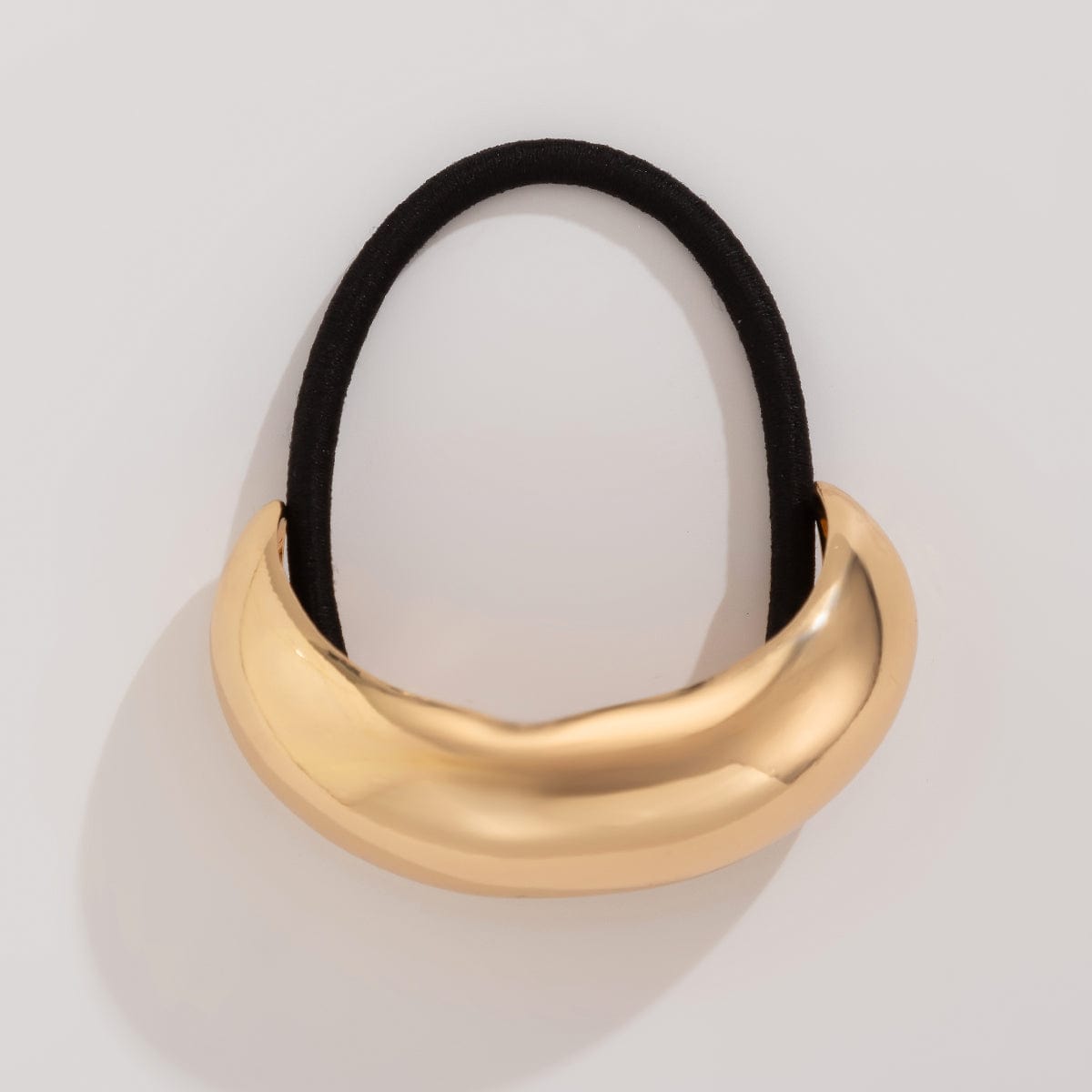 Minimalist Glossy Metal Elastic Hair Tie