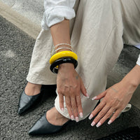 Thumbnail for Minimalist Glossy Resin Bangle Bracelet - ArtGalleryZen