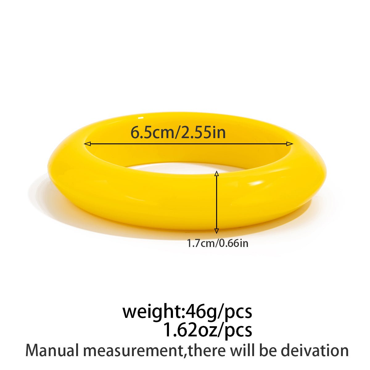 Minimalist Glossy Resin Bangle Bracelet - ArtGalleryZen