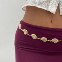 Thumbnail for Minimalist Gold Plated Conch Waist Chain - ArtGalleryZen