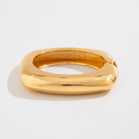 Thumbnail for Minimalist Gold Plated Square Bangle Bracelet - ArtGalleryZen