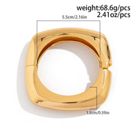 Thumbnail for Minimalist Gold Plated Square Bangle Bracelet