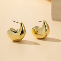 Thumbnail for Minimalist Gold Silver Plated Comma C shaped Earrings - ArtGalleryZen