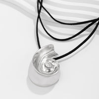 Thumbnail for Minimalist Gold Silver Plated Conch Pendant Velvet Necklace