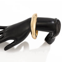 Thumbnail for Minimalist Gold Silver Plated Curved Bangle Bracelet - ArtGalleryZen