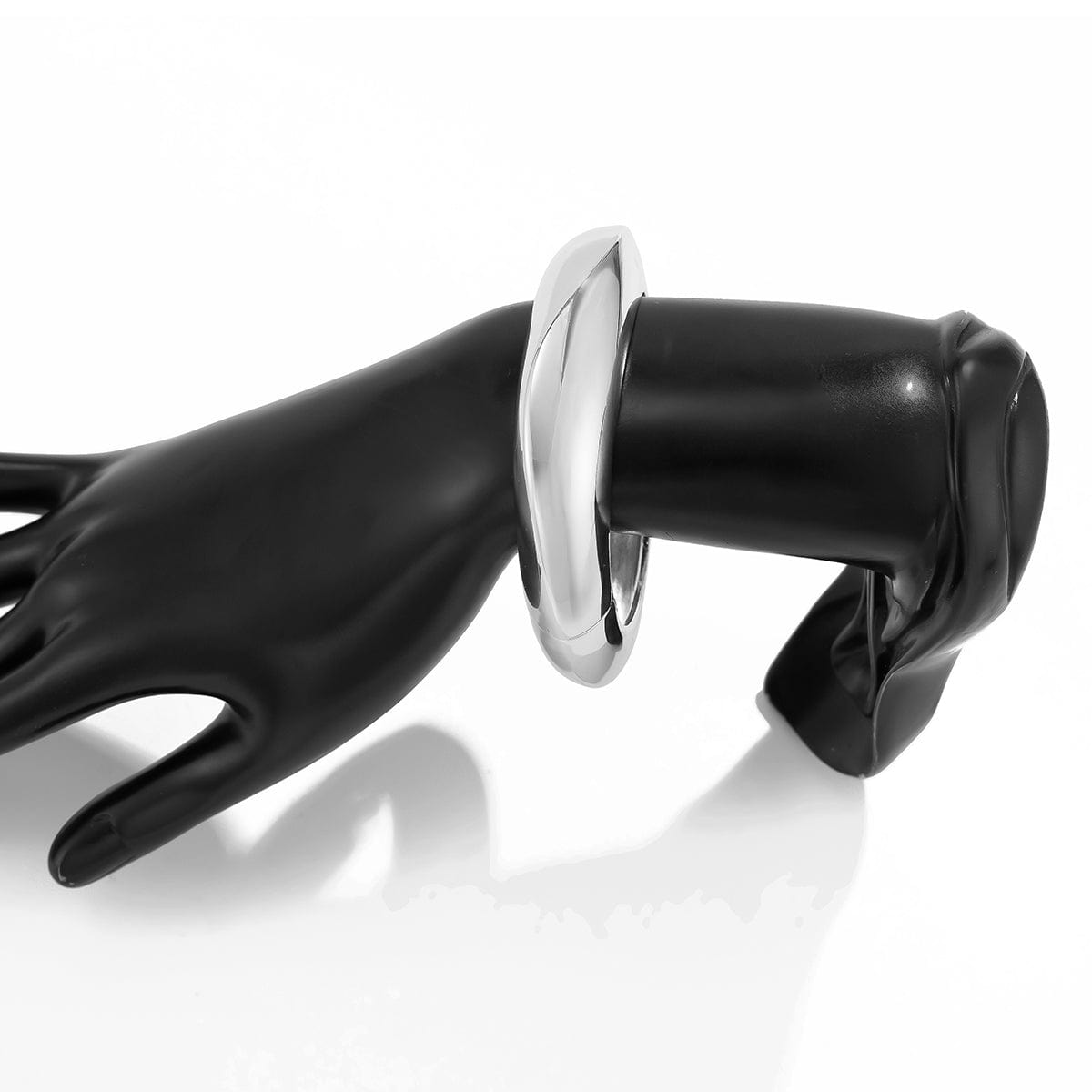 Minimalist Gold Silver Plated Curved Bangle Bracelet - ArtGalleryZen