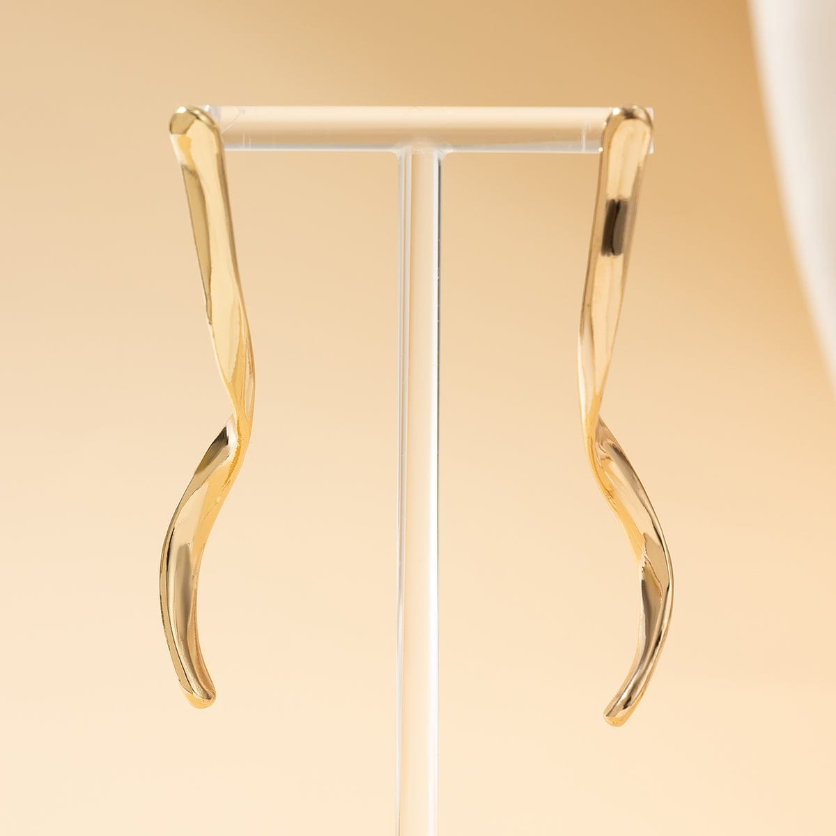 Minimalist Gold Silver Plated Curved Earrings - ArtGalleryZen