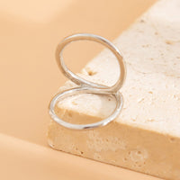 Thumbnail for Minimalist Gold Silver Plated Duo Circle Ring - ArtGalleryZen