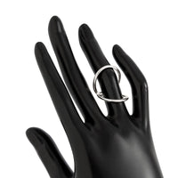 Thumbnail for Minimalist Gold Silver Plated Duo Circle Ring - ArtGalleryZen