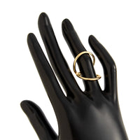 Thumbnail for Minimalist Gold Silver Plated Duo Circle Ring - ArtGalleryZen