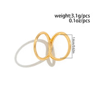 Thumbnail for Minimalist Gold Silver Plated Duo Circle Ring