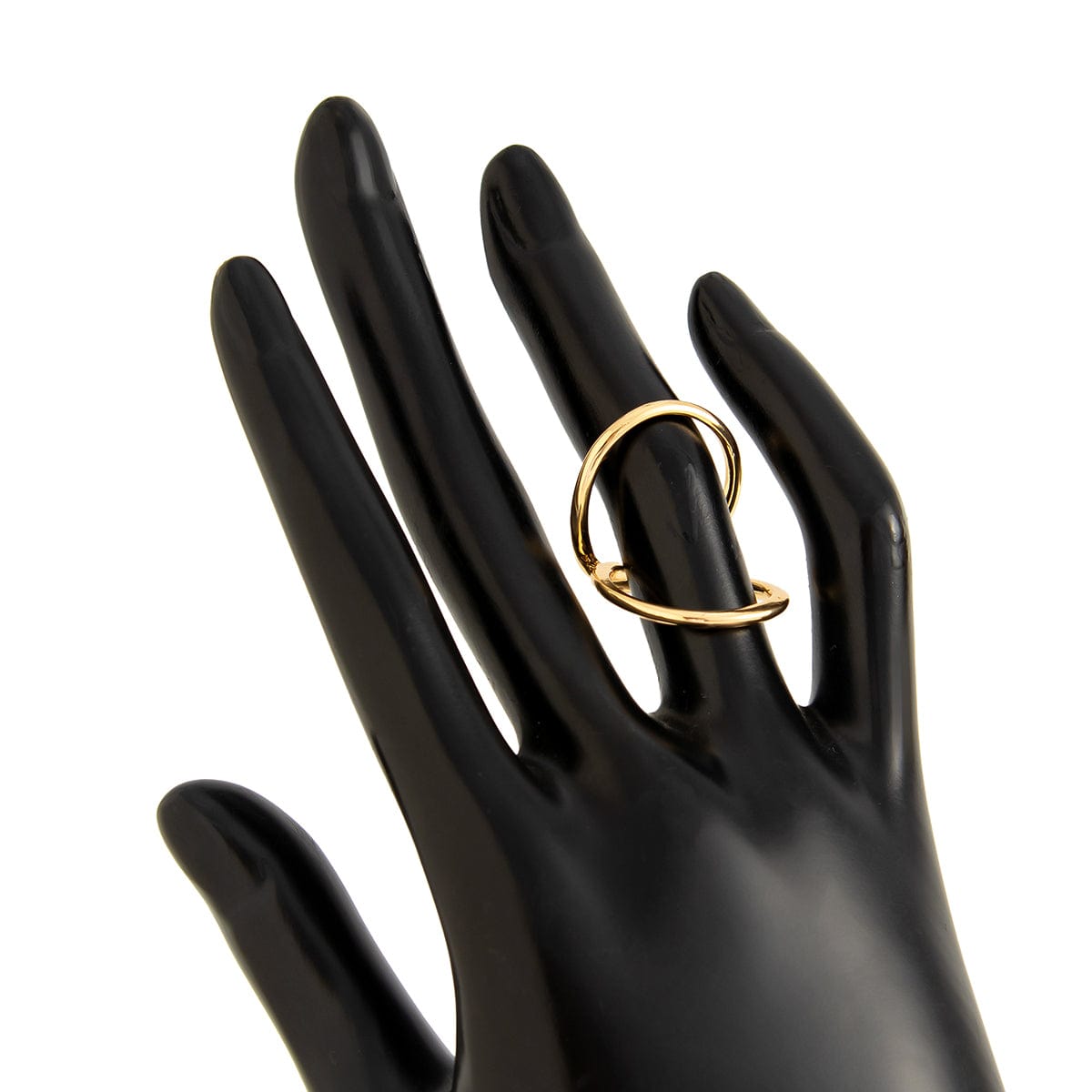 Minimalist Gold Silver Plated Duo Circle Ring