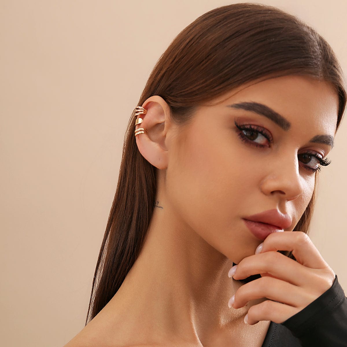 Minimalist Gold Silver Plated Ear Cuff Earrings Set - ArtGalleryZen