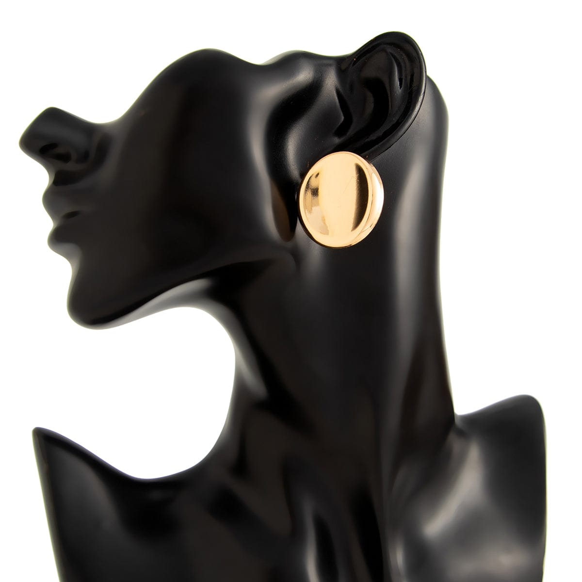 Minimalist Gold Silver Plated Glossy Mirror Earrings - ArtGalleryZen