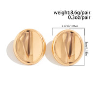 Thumbnail for Minimalist Gold Silver Plated Glossy Mirror Earrings