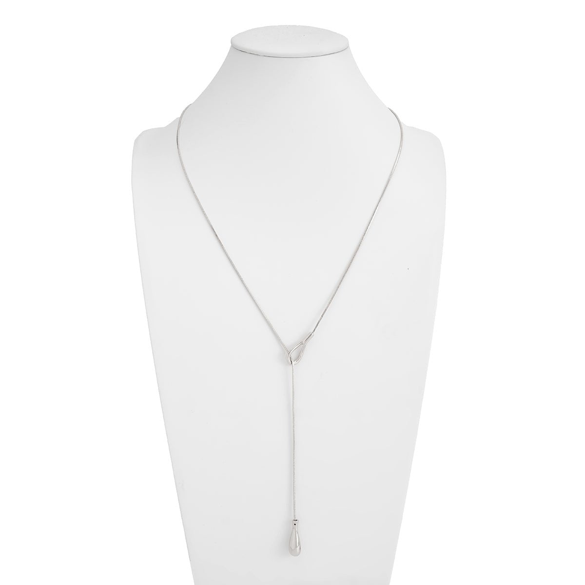 Minimalist Gold Silver Plated Waterdrop Charm Y Necklace - ArtGalleryZen