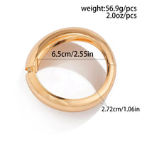 Thumbnail for Minimalist Gold Silver Tone Curved Bangle Bracelet Set