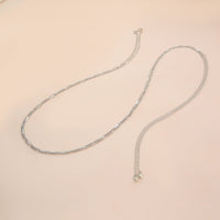 Thumbnail for Minimalist Gold Silver Tone Layered Link Bar Belly Chain Set