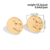 Thumbnail for Minimalist Gold Silver Tone Pleated Oval Stud Earrings