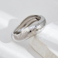 Thumbnail for Minimalist Hammered Curved Bangle Bracelet Set - ArtGalleryZen