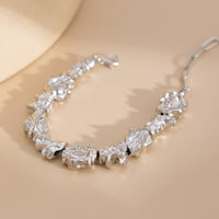 Thumbnail for Minimalist Irregular Gold Silver Tone Lava Necklace Bracelet - ArtGalleryZen