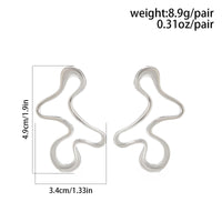 Thumbnail for Minimalist Irregular Hollow Pattern Stud Earrings