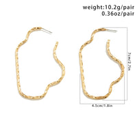 Thumbnail for Minimalist Irregular Twisted Hoop Earrings