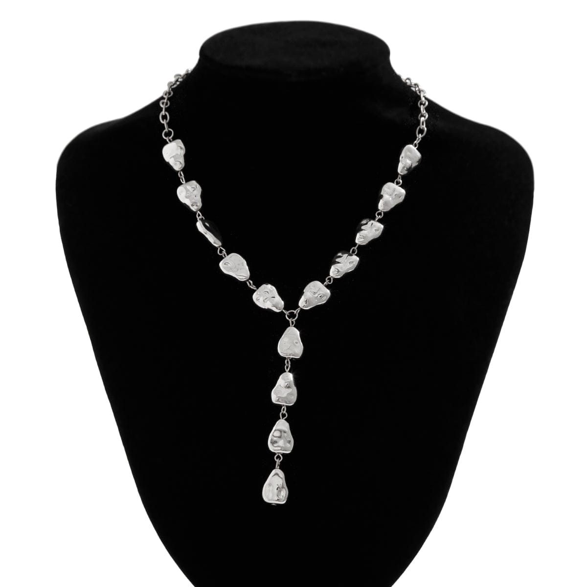 Minimalist Irregular Waterdrop Charm Y Necklace - ArtGalleryZen