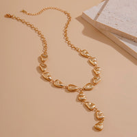 Thumbnail for Minimalist Irregular Waterdrop Charm Y Necklace - ArtGalleryZen