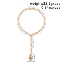 Thumbnail for Minimalist Irregular Waterdrop Dangle Curb Chain Y Necklace - ArtGalleryZen