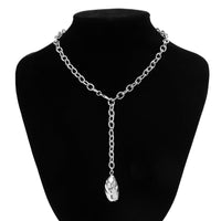 Thumbnail for Minimalist Irregular Waterdrop Dangle Curb Chain Y Necklace - ArtGalleryZen