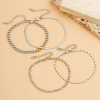 Thumbnail for Minimalist Layered Figaro Chain Stackable Anklet Set