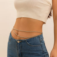 Thumbnail for Minimalist Layered Gold Silver Plated Beaded Waist Chain - ArtGalleryZen