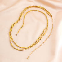 Thumbnail for Minimalist Layered Gold Silver Plated Beaded Waist Chain